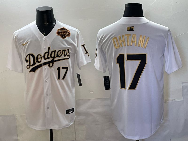 Men 2026 Nike Los Angeles Dodgers #17 Ohtani White Game MLB Jersey 04